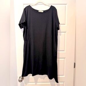 Johnny Was Calme XL Black Bamboo/Cotton Asymmetrical Dress